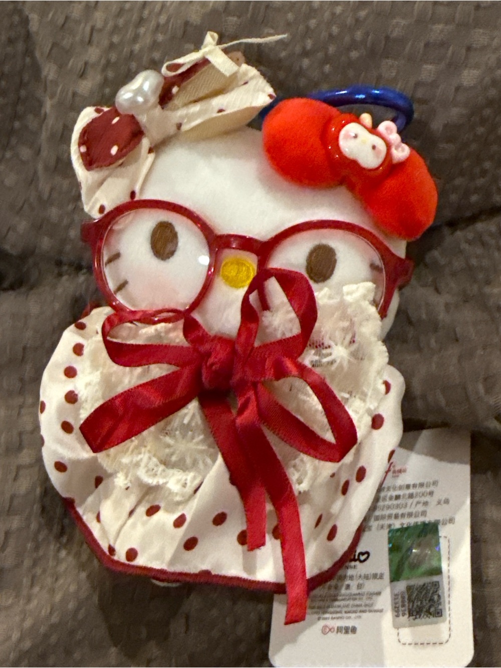 Sanrio Hello Kitty Red and White Polka Dot Hair Accessory Pouch